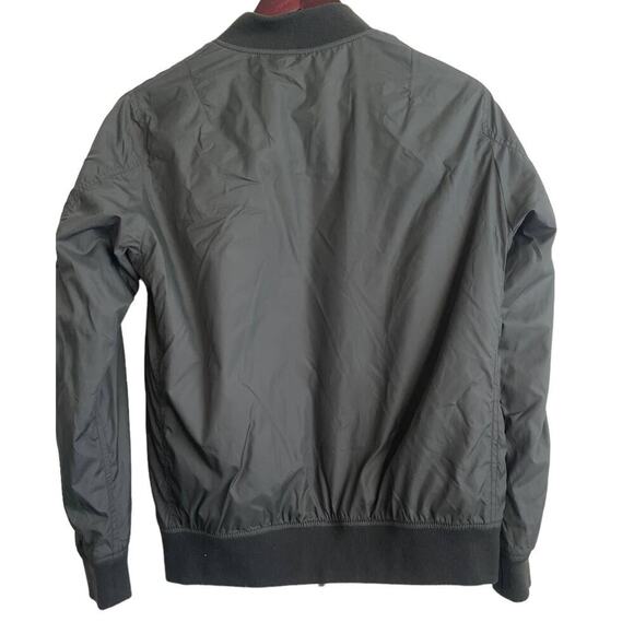 Y2K Uniqlo Youth Bomber Flight Jacket 13 Green Front Zip Streetwear ‎ Gorpcore - Picture 3 of 10